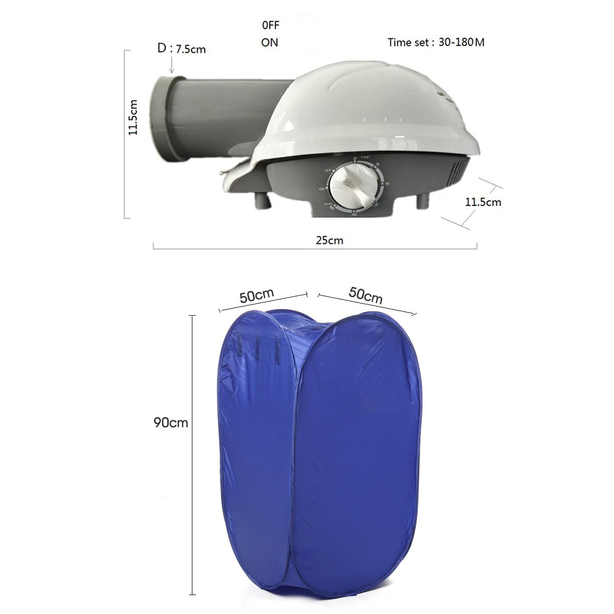 800W 50Hz Portable Electric Clothes Dryer Folding Travel Quick Drying Clothes Warm Air Cloth Dryer Wardrobe Storage Cabinet