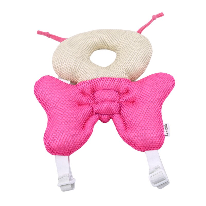 Almohada para caminar para bebé, cojín anticaída para niños, almohada para reposacabezas, bonito cuello para bebé, alas resistentes, cojín, mochila para cama: pink