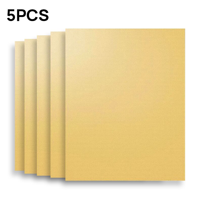 TESHOM Grill Mat Set of 5 Heavy Duty BBQ Grill Mats Non Stick, BBQ Grill Baking Mats Reusable Barbecue Grilling Accessories: Gold 5pcs