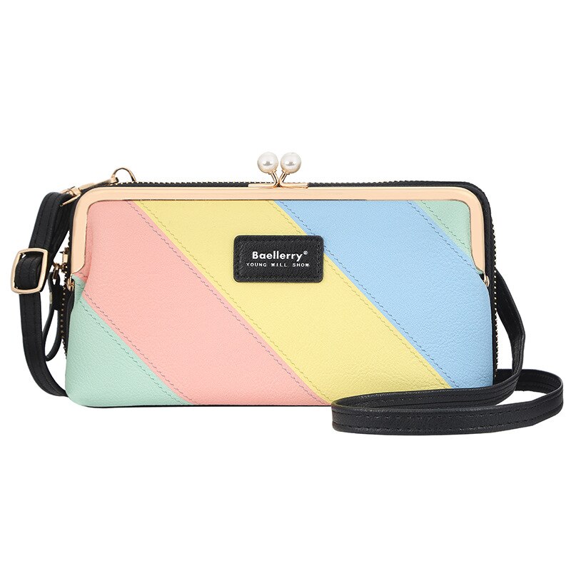 Bolso pequeño para mujer, bolsos coloridos de verano, bolsos de mujer de Color caramelo de superior, bolsos de bolsillo para teléfono, bolsos pequeños de para chica,: Black