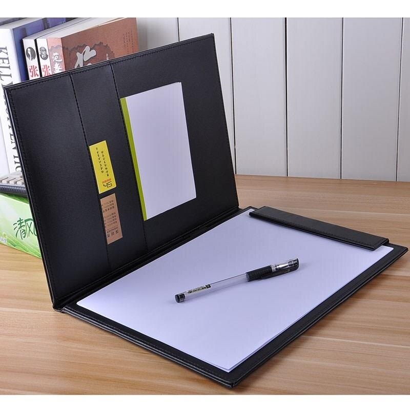 PU leather A4 Clipboard Writing Pad School Office Supply Stationery folders Folder for Papers 1097