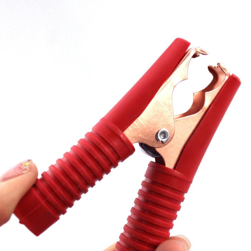 Pinzas de cocodrilo para Cables de coche, Pinzas de resorte, abrazadera del cargador, accesorios de baterías, 4 Uds. De Cobre sintético 100A