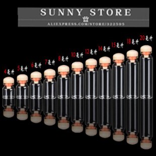 10 unids/lote de botellas de vidrio vacías, tapa de madera con sello de silicona, tarros de vidrio transparentes, botellas de deseos, 6ml, 22x35x12,5mm