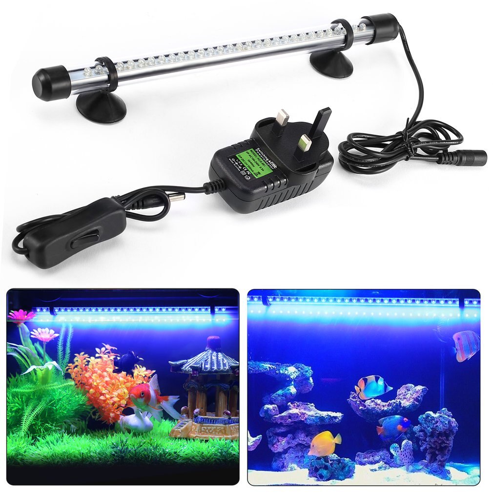 LED Aquarium Submersible Lamp Aquarium Fish Tank Plant DC 12V LED Light Waterproof IP68 Bar Lamp Fish Tank Light