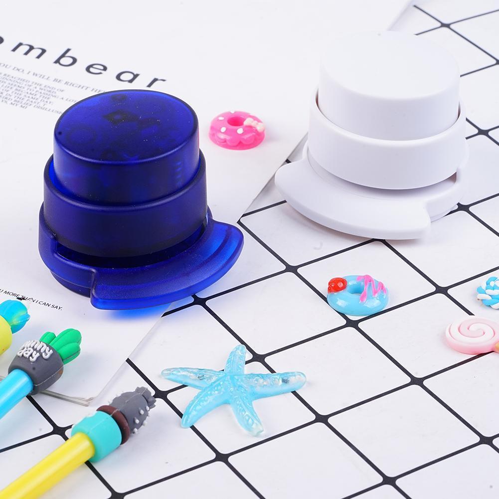 1PC Staple Free Stapler Mini Stapleless Stapler Paper Office Stationery School Paperclip Binder Punching Binding P4A8
