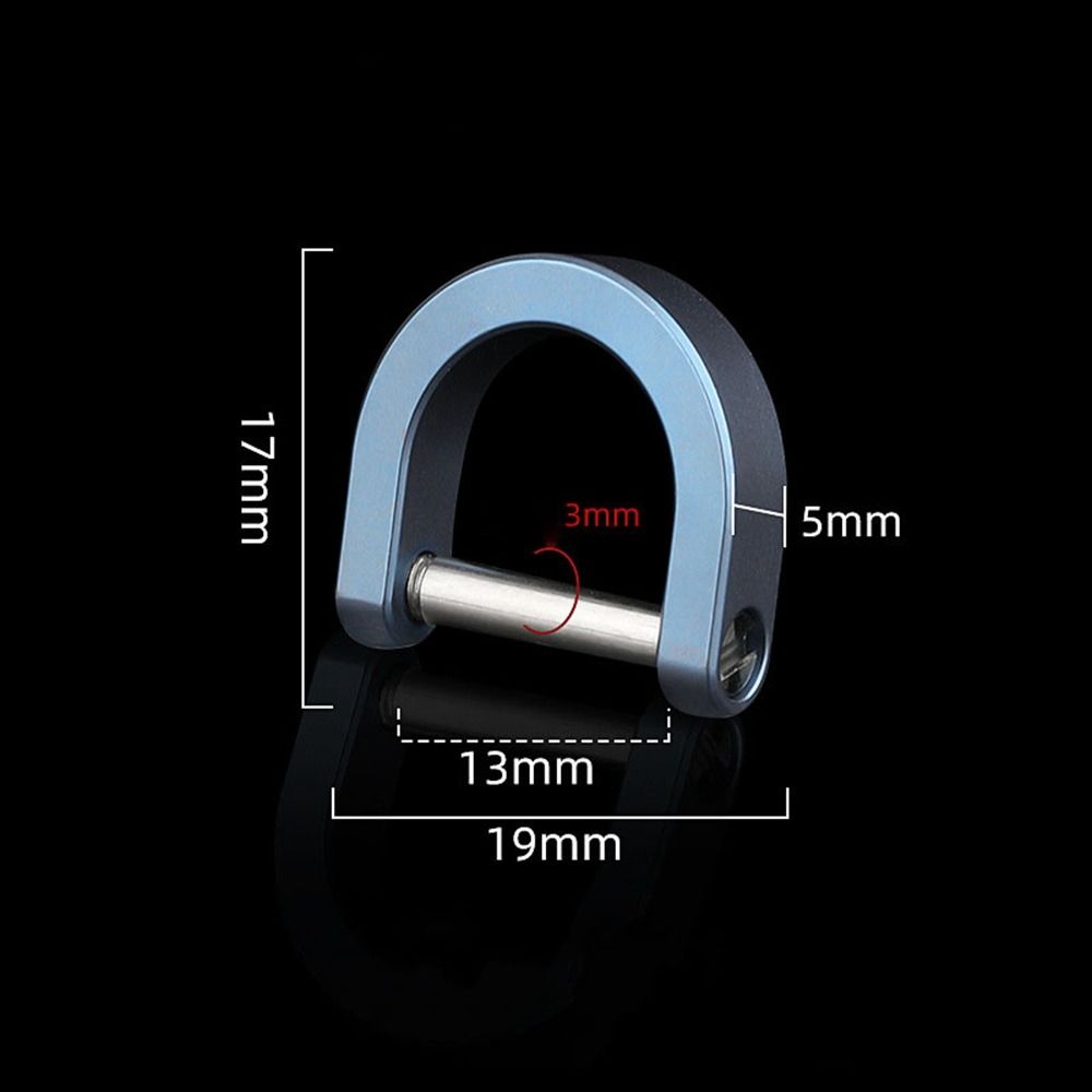 Titanium Alloy D Bow Staples Buckles Shackle Key Ring Keychain Hook Outdoor Bracelet Buckle Horseshoes Carabiner: Red