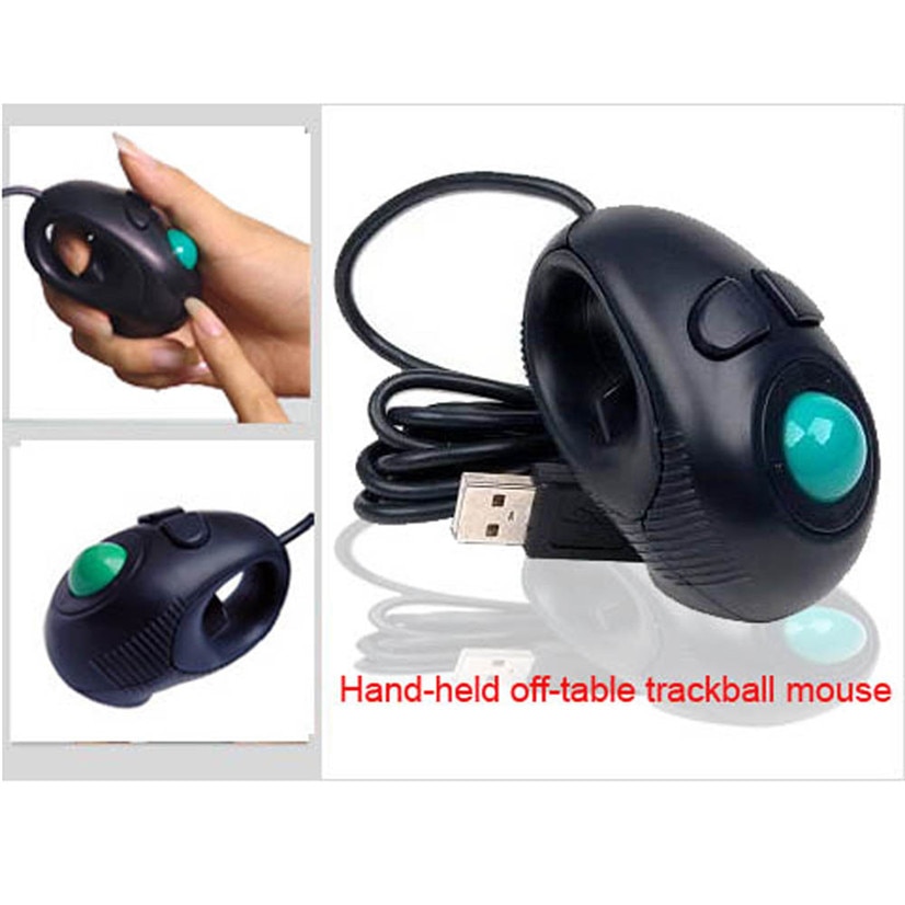 Neue Maus Finger HandHeld 4D USB Mini Tragbare Trackball Maus PC Laptop Computer 160829