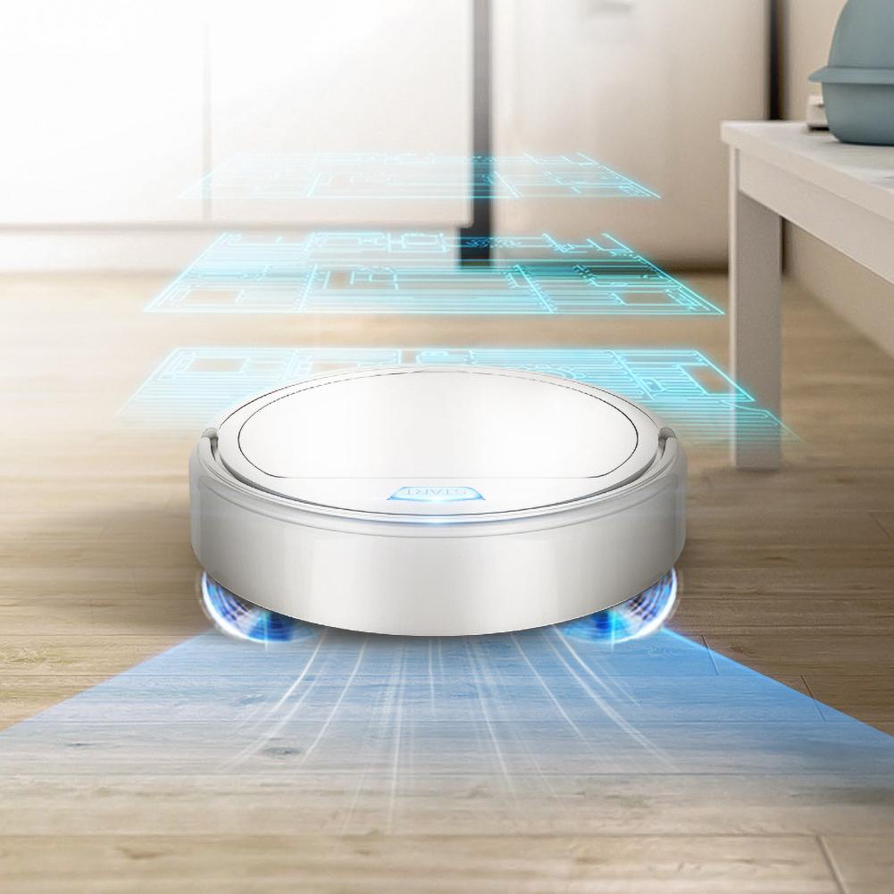 3 in 1 Rechargeable Automatic Mute Smart Sweeper Cleaner Suction Dust Remover Long Standby Time Easy to Operate Rechargeable