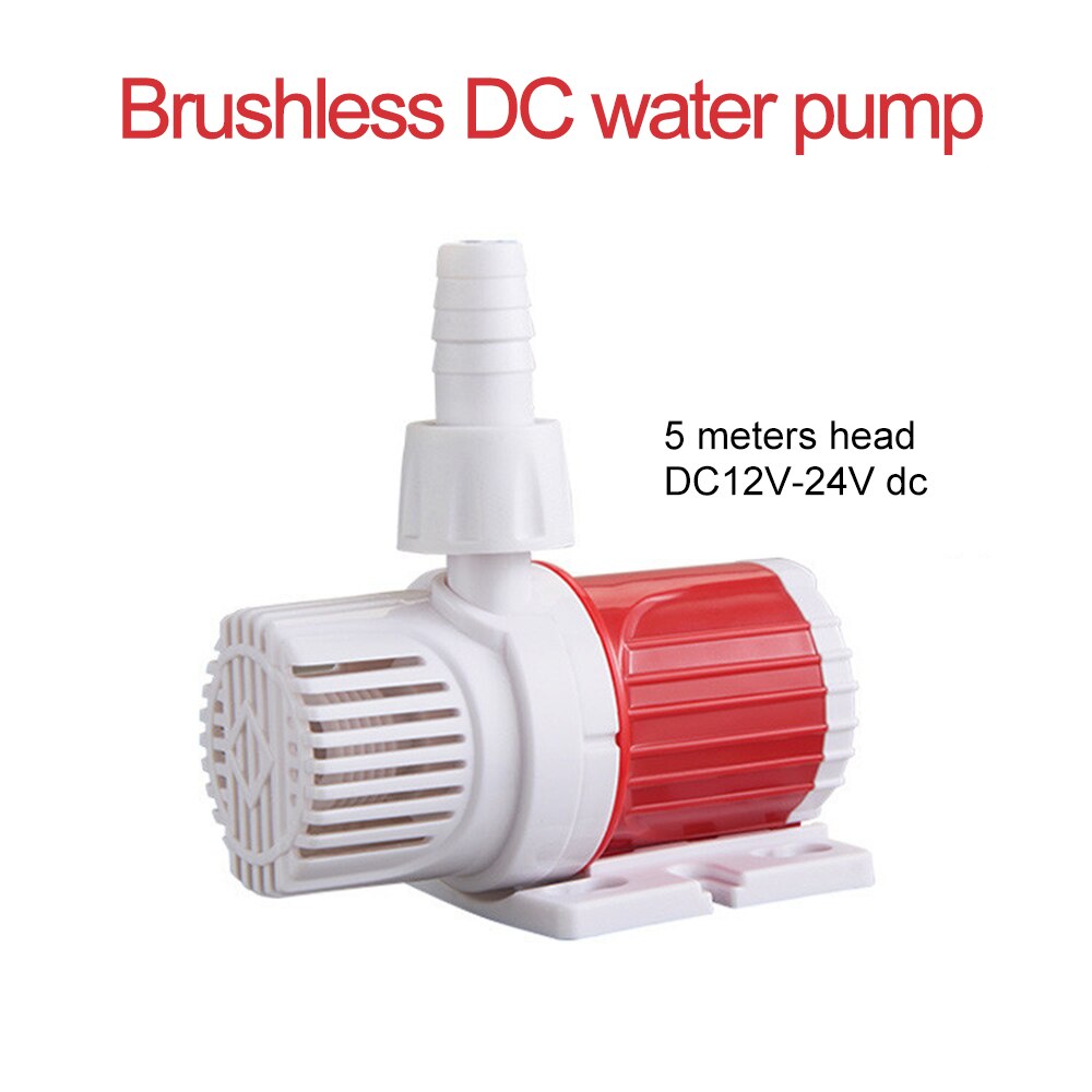 DC 12V 20W Brushless Submersible Water Pump Tank Ultra-Quiet Oxygen Pump Feature for Fountain Rockery Garden Fish Pond Aquarium