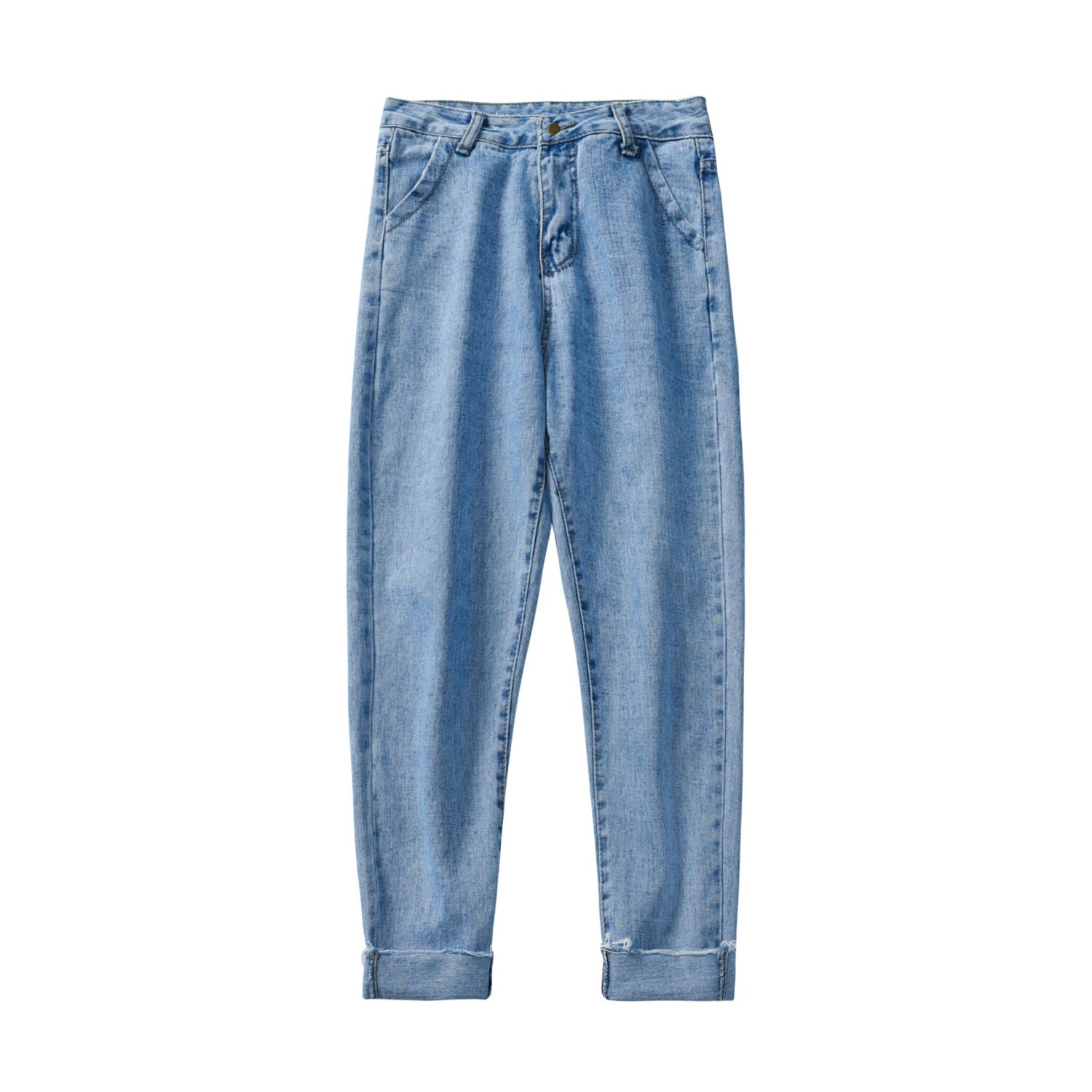 Lappster mænd koreansk mode skinny jeans bukser sommer streetwaer hip hop skinny denim jeans herre lige blå bukser: Blå / Xxl