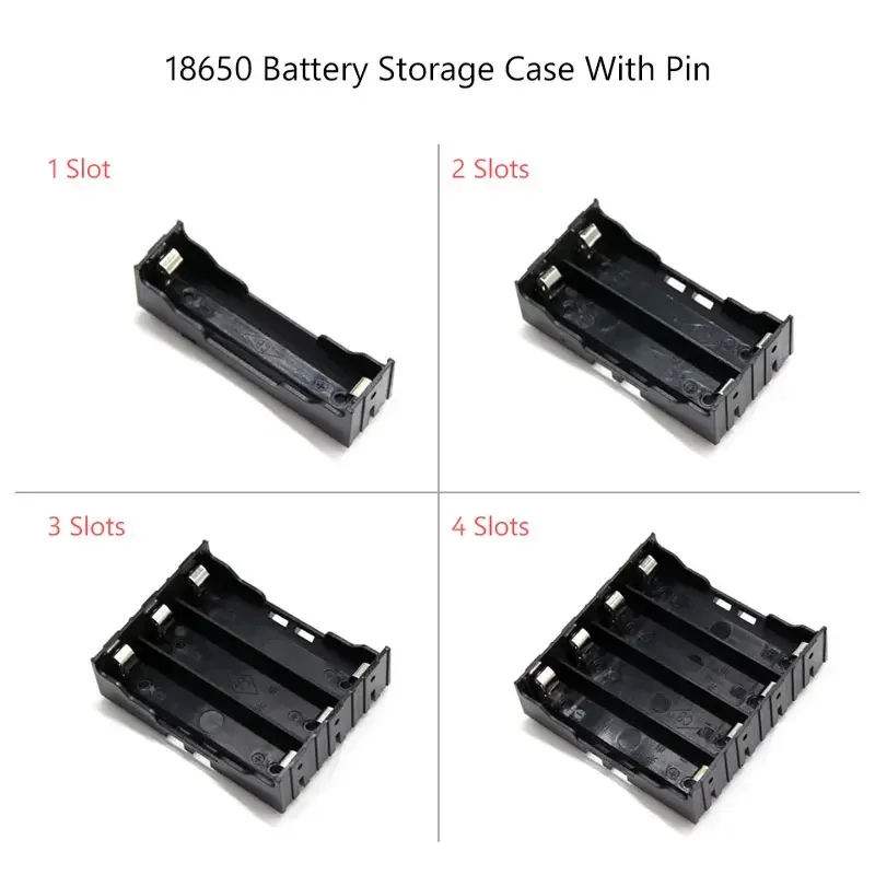 1/3/5 stuks 1x 2x 3x 4x 18650 harde naald mobiele powerbank behuizing 18650 abs batterijhouder opbergdoos behuizing 1 2 3 4- batterijdoos