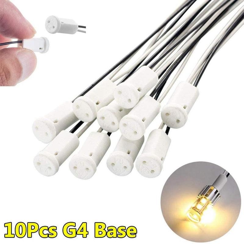 10pcs G4 Lamp Holder Socket Plug Special Ceramic G4 Hold Head Wire Connector For Lamp Holder Pottery And Porcelain Base Socket