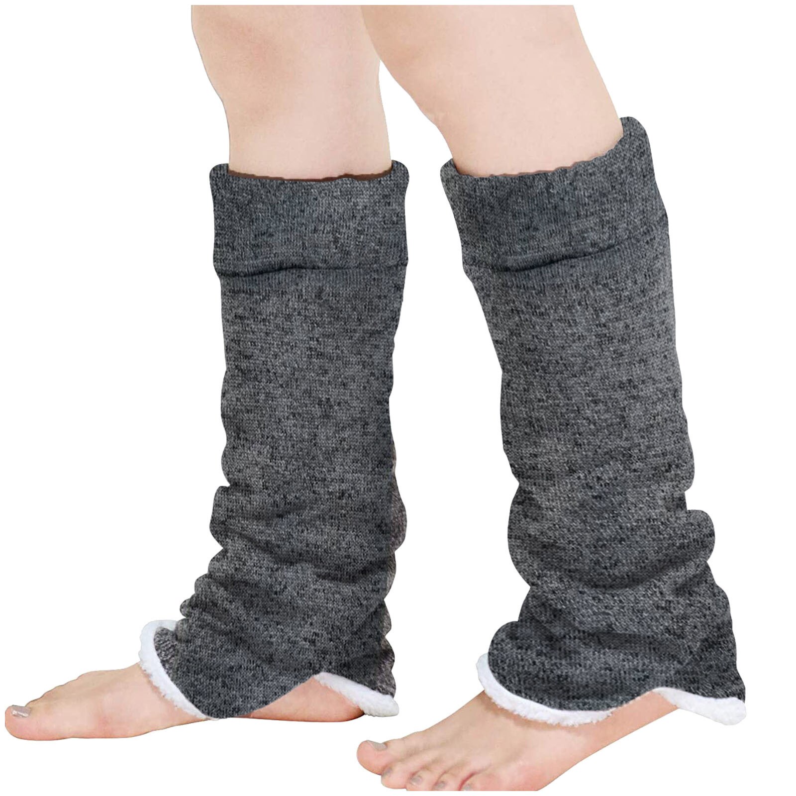 Jambières chaudes rayées au Crochet pour femme, jambières au dessus des genoux, tricot, couvre-jambes Long, L3, hiver: C
