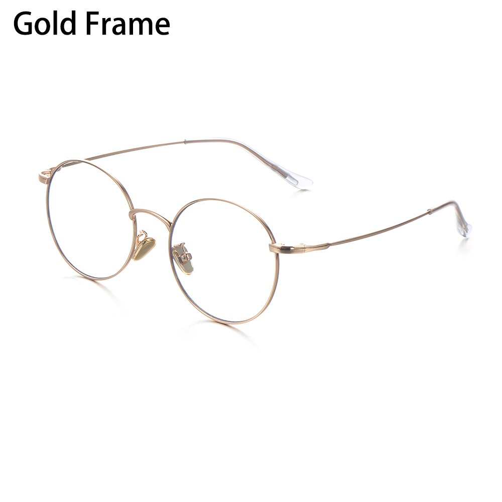 Computer Glasses Anti Blue Ray Glasses Blue Light Blocking Glasses Optical Eye Spectacle UV Blocking Gaming Filter Round Glasses: Gold Frame