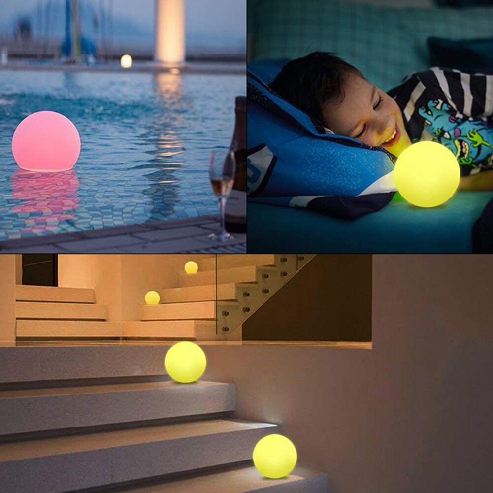 Drijvende Zwembad Licht Led Bal Licht Rgb Afstandsbediening Waterdichte Lichtgevende Bad Zwembad Bal Licht Home Party Verlichting