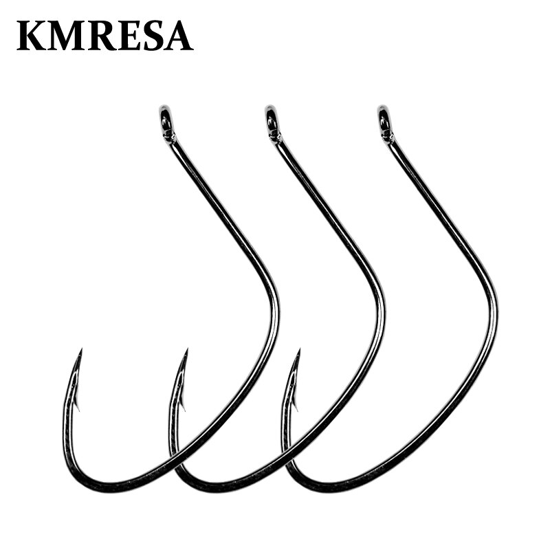 Offset Fishing Hooks #4 #3 #2 #1 #1/0 #2/0 #3/0 Wacky Rig Shot Hook Crank Worm Fishhook Bass Fishing Tackle