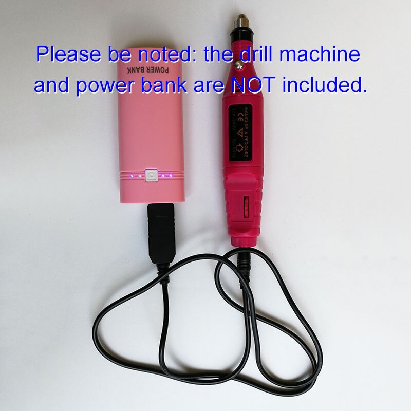 Mini nail usb strømledning til boremaskine 5v strømkabel dedikeret strømforsyning kabel gel fjernelse boreadapter alternativ 9v