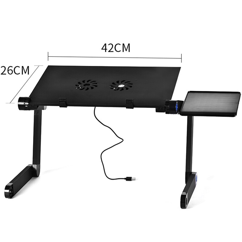 Aluminum Alloy Adjustable Laptop Table Portable Folding Computer Notebook Desktop Stand Computer Table for Sofa Bed