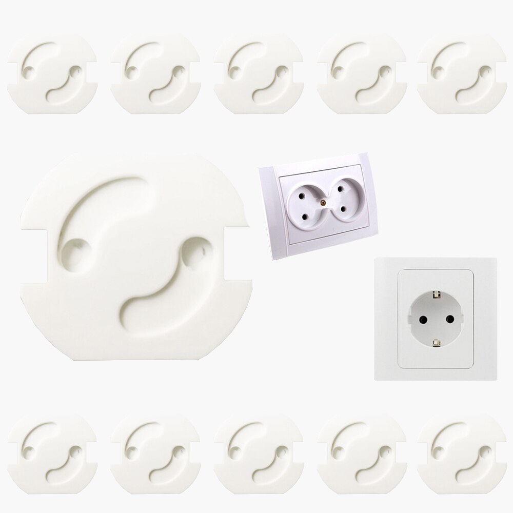 EU Power Socket Electrical Outlet Baby Kids Safety Guard Protection Anti Electric Shock Plugs Protector Rotate Cover Sockets