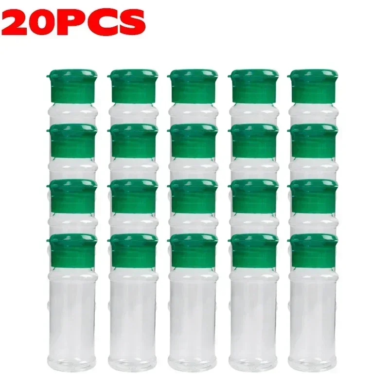 Tarro de especias de plástico transparente, botella de condimento de cocina, sal, pimienta, recipiente, tarro de condimentos para barbacoa, herramientas de almacenamiento de especias de cocina: Castaño