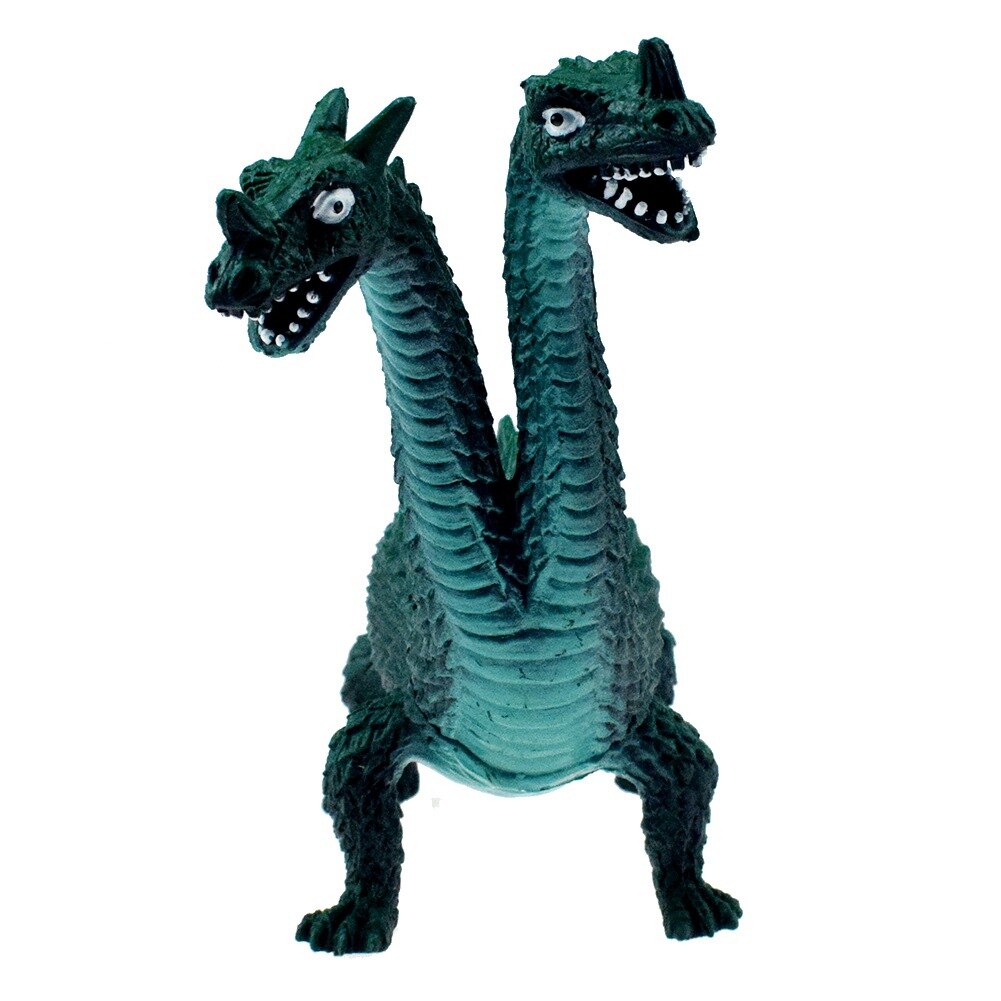 Produkter tre-modellering dobbelt hoved dragon dobbelt hoved monster model legetøj børns legetøj legetøj model levering af varer: Grøn dobbelt drage