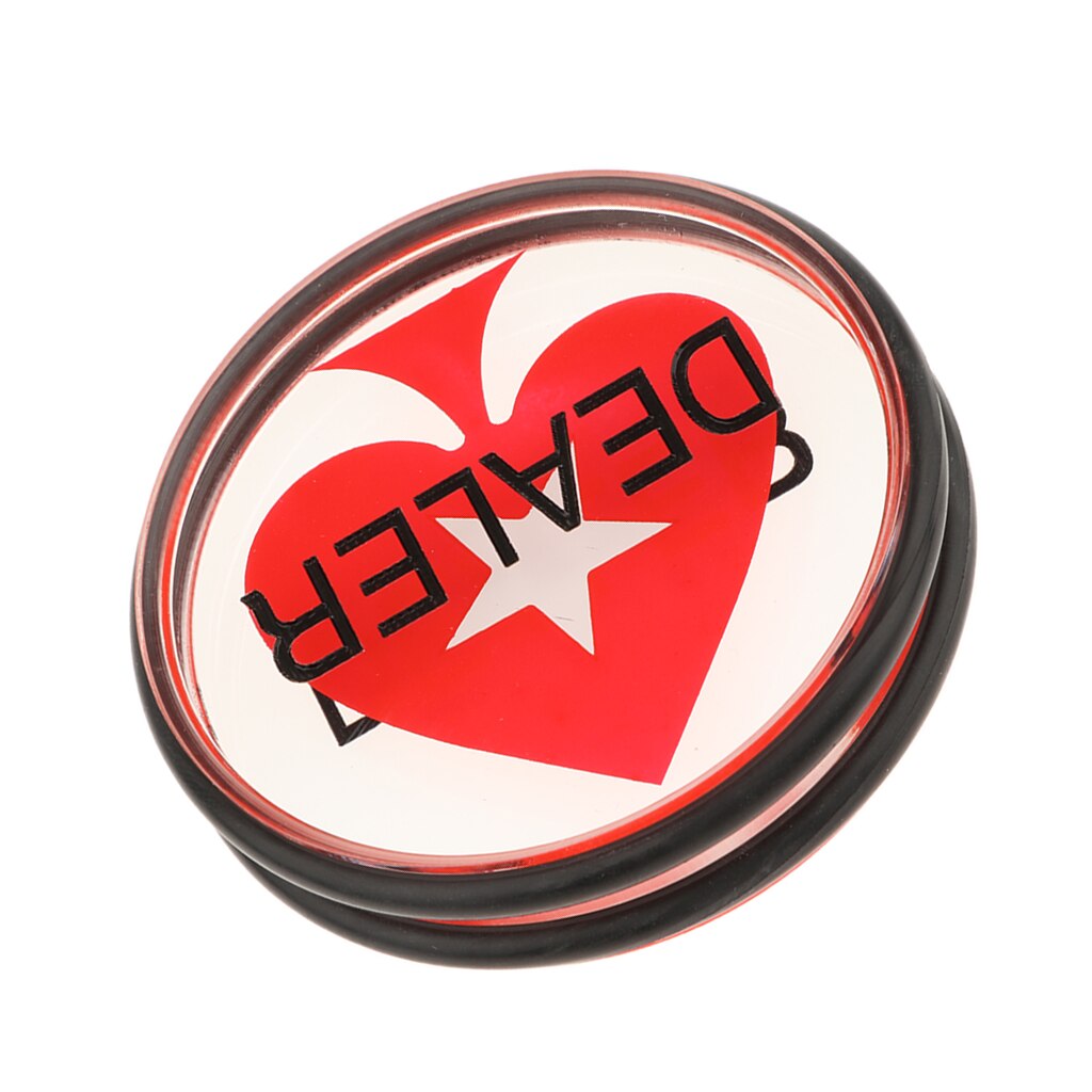 Botón distribuidor de 3 pulgadas con anillo de goma Casino Poker Chip para Texas Holden, Blackjack, ruleta