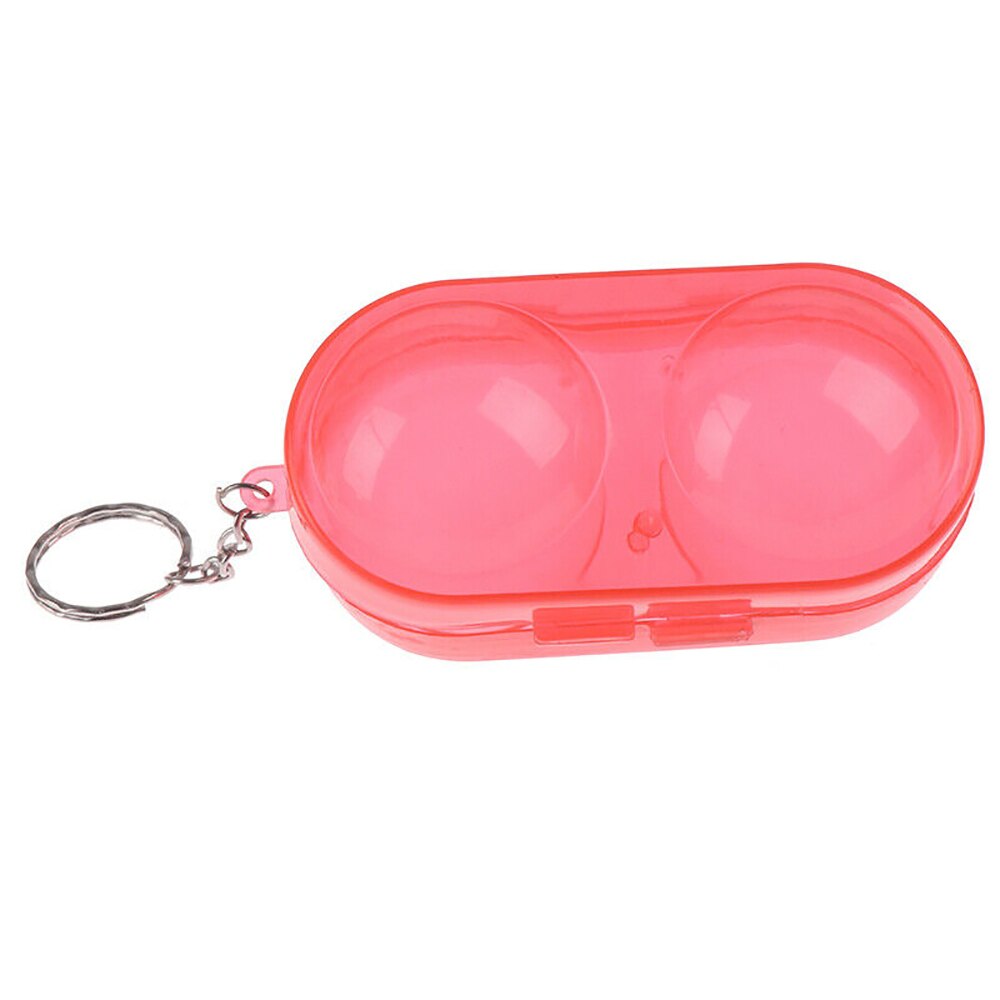 Plastic Table Tennis Ball Container Box Hard Case Ping Pong Ball Storage Box with Keychain Table Tennis Accessories