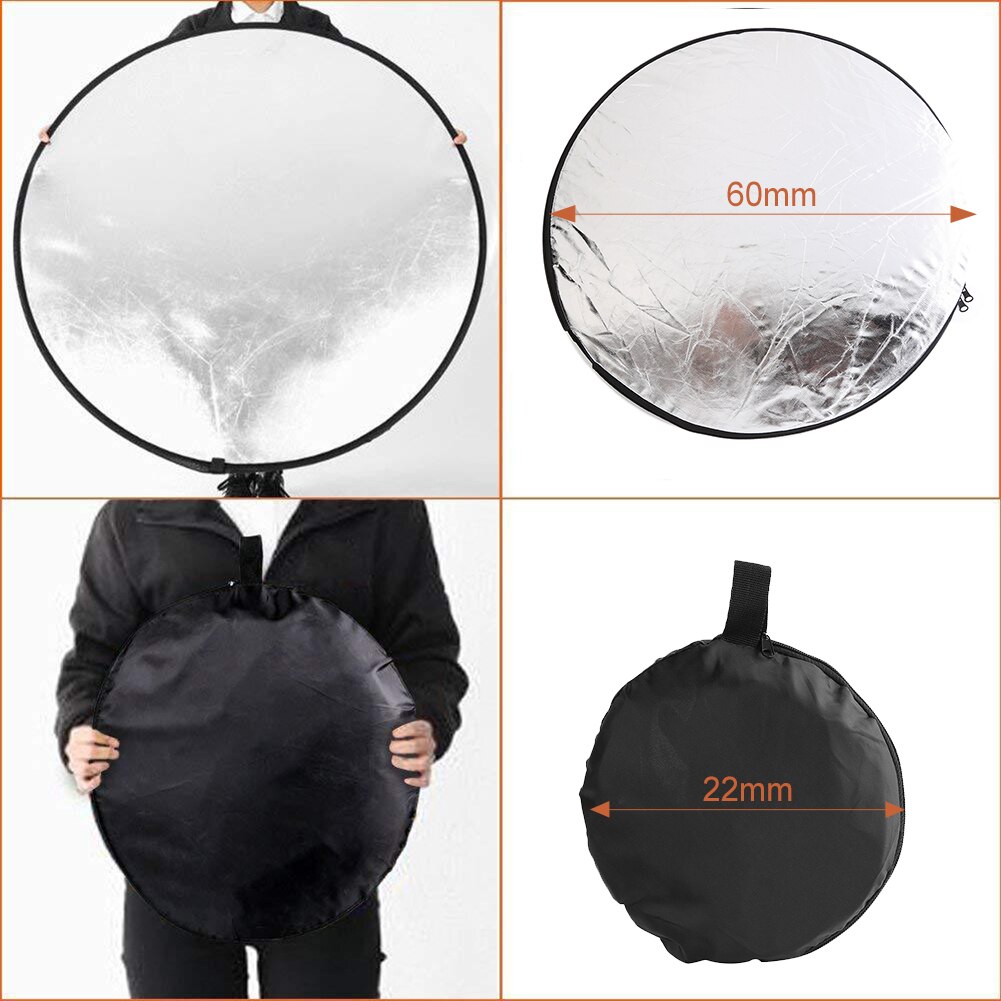 5-In-1 Unieke Licht Reflecterende Ritssluiting Opbergtas Carry Fotografie Photo Inklapbare Disc Fotografie Accessoire