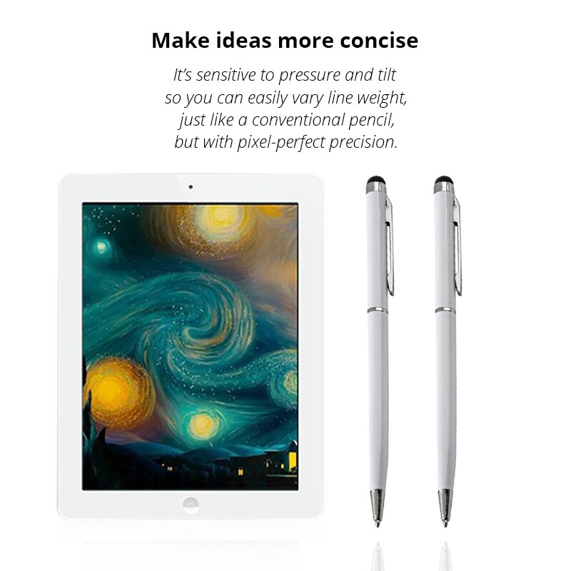 Tablet Stylus Pen for Xiaomi mi8 se Universal 2 in 1 Capacity Touch Screen Pen for Samsung S9 with Ball Point Pen for iPhone X