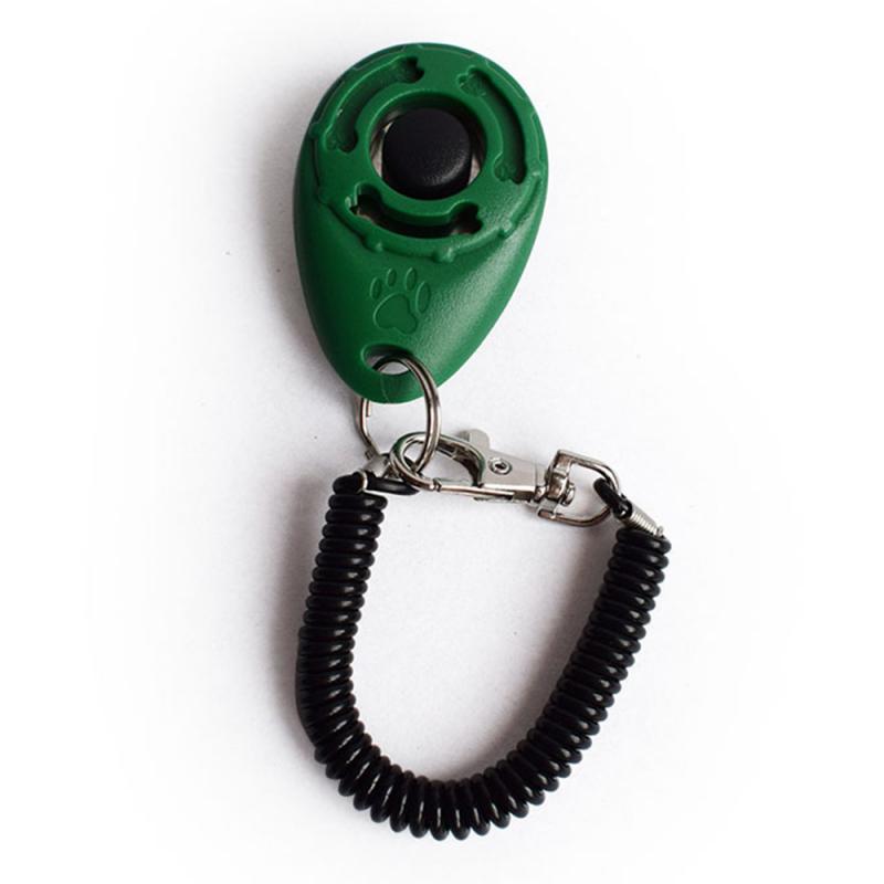 Tragbare Universal- Fernbedienung Ebene Hund Clicker Klang Trainer, Handgelenk Band Geschmack Pfeife Haustier Ausbildung Verwalten Werkzeug Zubehör: 1Stck / Grün