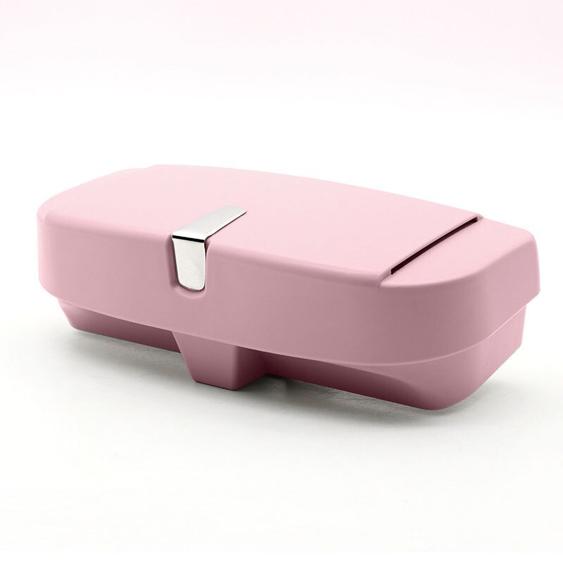 Universele Auto Visor Zonnebril Case Auto Glazen Doos Auto Zonnescherm Bill Clip Multifunctionele Auto Bril Opbergdoos Organizer Box: Pink