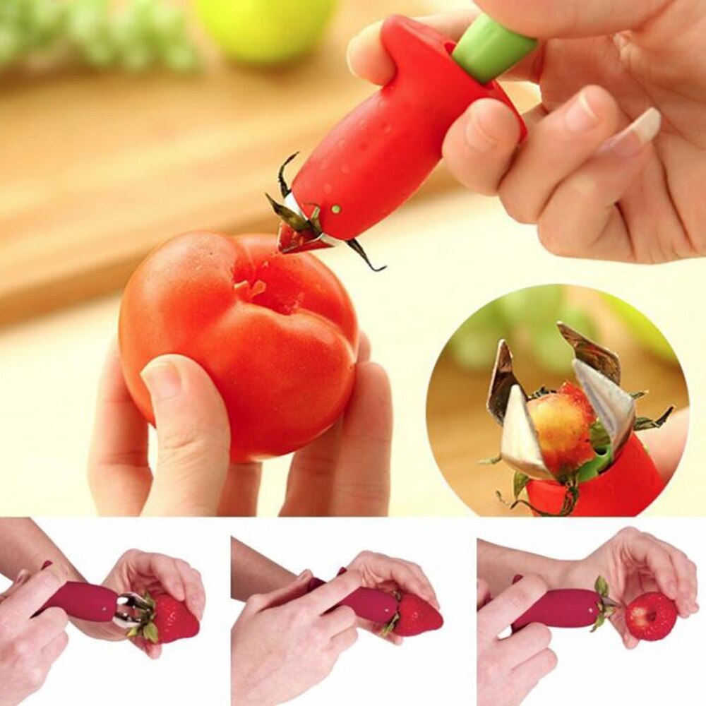 Aardbei Gadget Aardbei Snijmachine Aardbei Corer Aardbei Stem Remover Fruit Cutter Slice Keuken Fruit Groente Tool