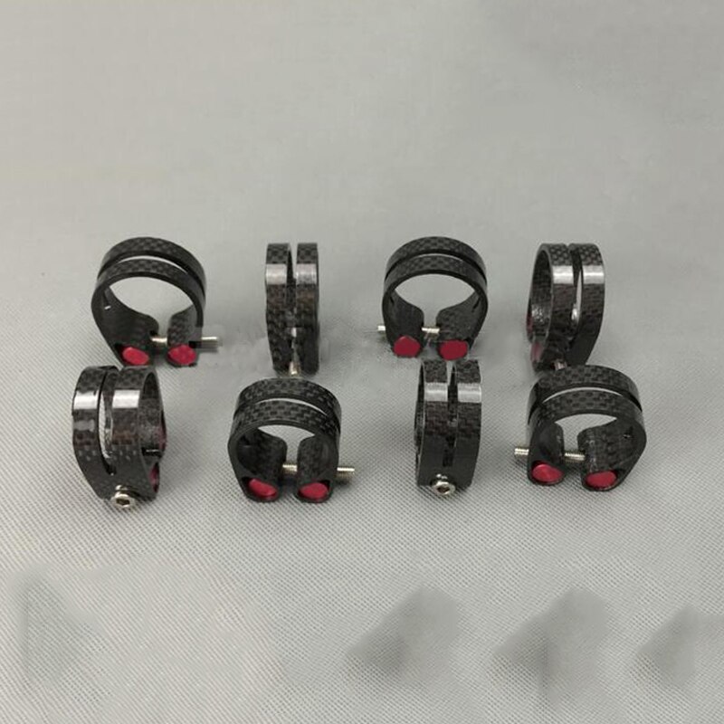 Fiets Zadelpenklem Full carbon fiber 31.8mm 34.9mm Fiets Zadelpen Klem Clips Quick Release MTB Zadelpenklem fietsonderdelen