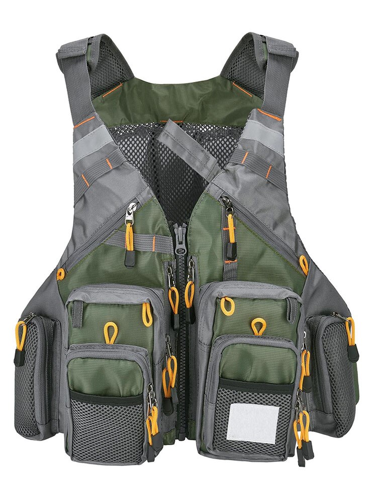 Gilet de pêche multi-poches, respirant, leurre, costume de pêche, gilet réglable pour équipement de pêche, unisexe