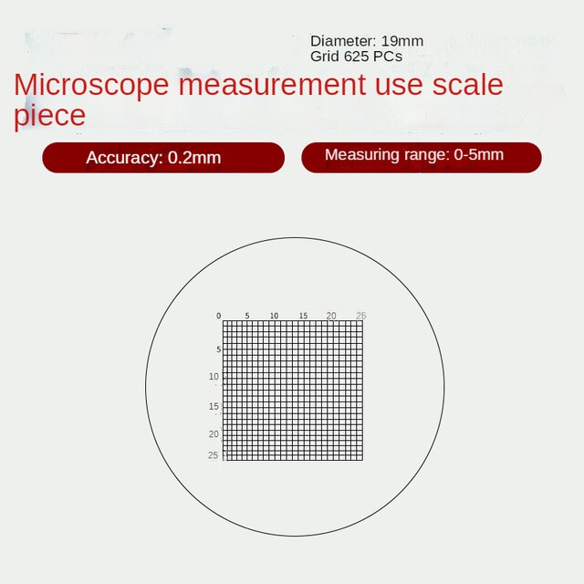 Microscope micrometer calibration sheet Scale measuring rule 0.05mm calibration glass sheet 0.1mm calibration reticle: See text details -05
