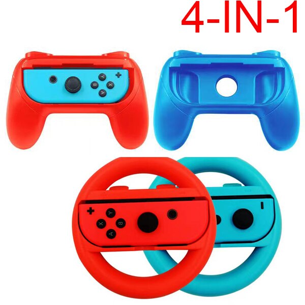 9 in 1 per gioco nintendo switch Kit accessori nintedo con impugnature per volante custodia in Silicone nitendo swich Joy-con: 4 in 1