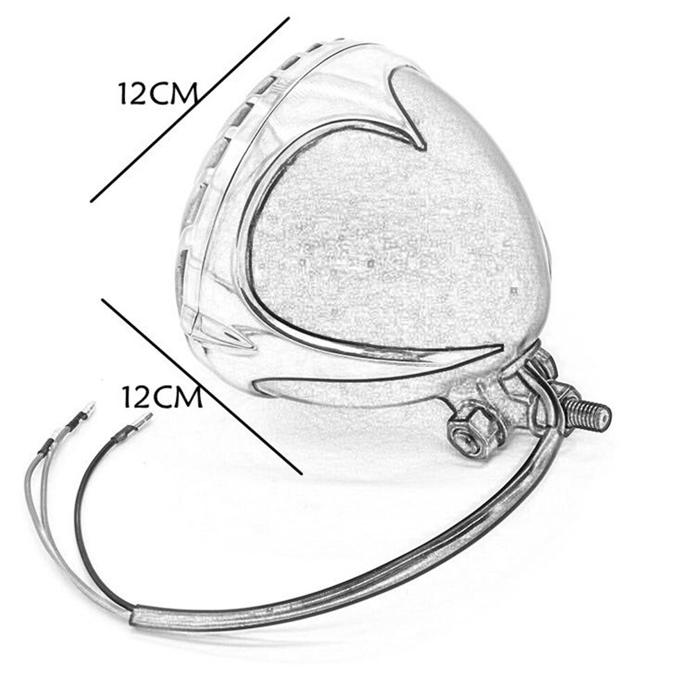 Motorfiets Geschulpte 5 ''Koplamp Finned Grill Voor Harley Chopper Bobber Cafe Racer Custom Motocross Black/Chrome Voor Moto