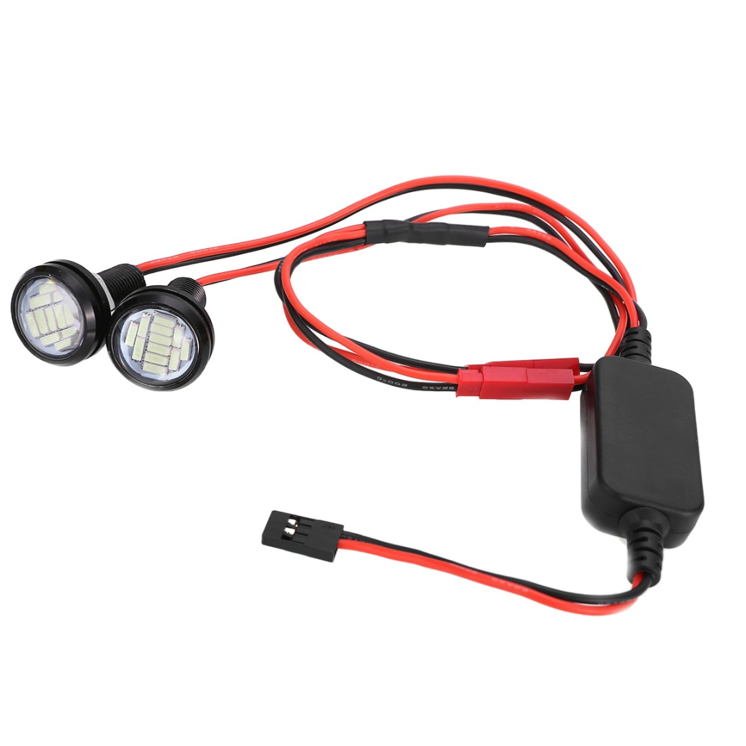 2 stk / sæt 3v-12v led 2w frontlys forlygte spotlight blå hvide frontlys til 1:10 rc biltilbehør