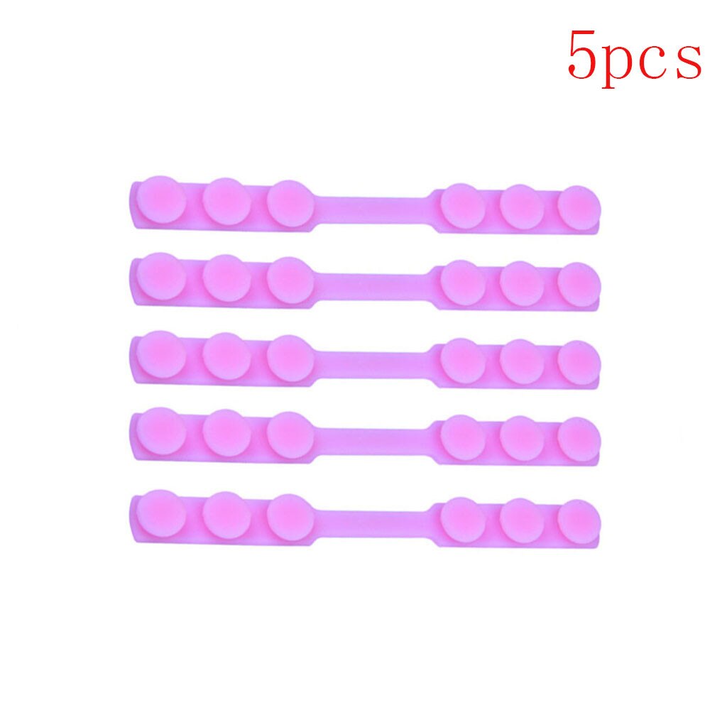 Masques réglables antidérapants à troisième vitesse, poignées auriculaires, crochet d'extension, support de boucle, 5/6/8 pièces: 5PCS Pink