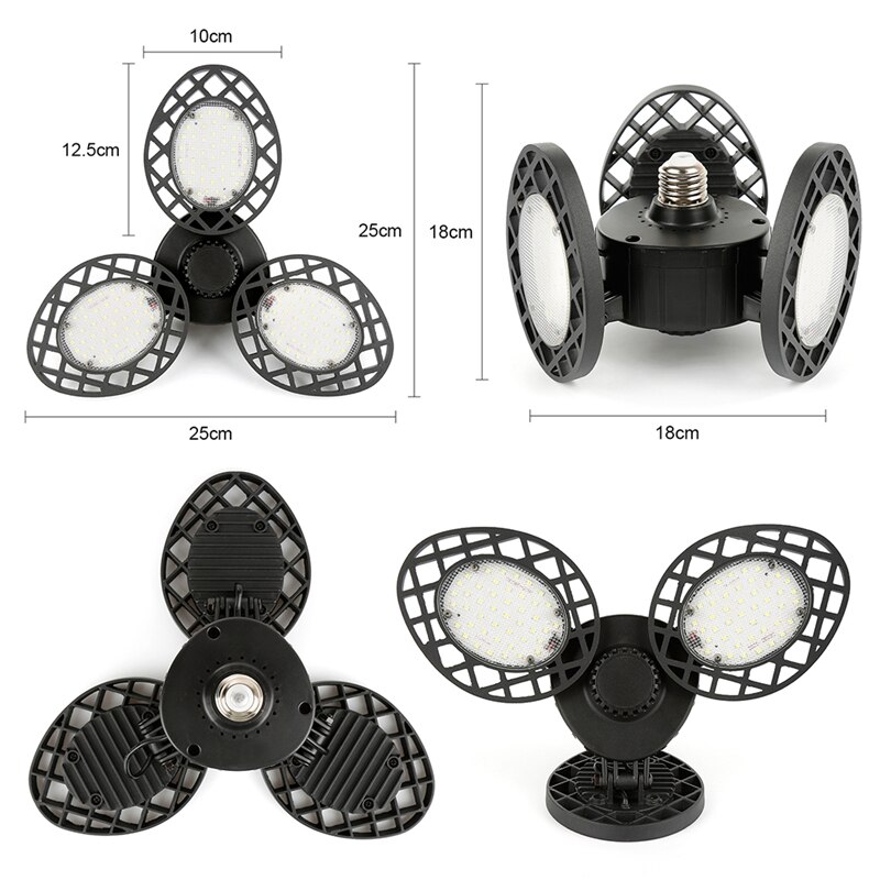 UFO LED Garage Lights Bulbs AC85-265V 60/80W E26 6000LM Utility LED Garage Lamp Workshop Warehouses Industrial Lighting