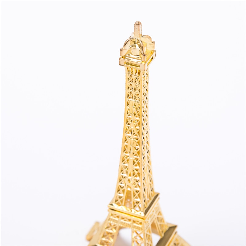 Decoración de la Torre Eiffel dorada, decoración del hogar de aleación de Zinc, de mejora, gabinete decorativo para vino
