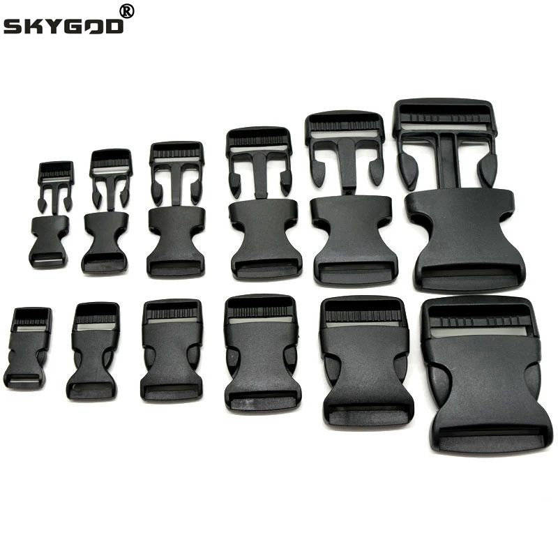 2 ~ 50 pezzi fibbie per cinture regolabili 15/20/25/32/38/50mm fibbia di regolazione in plastica accessori per cinghie zaino tessitura per bagagli