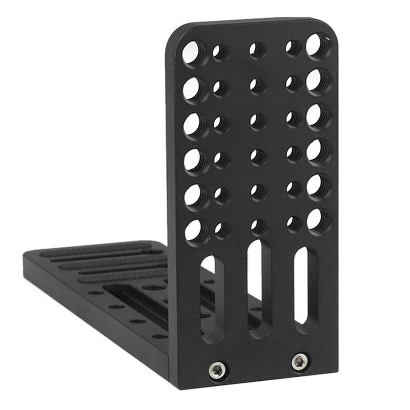 Universal- Mini Einzelne Vertikale Klöppel Schnell Montieren L Platte Reines Schwarz Volles Aluminium Kamera Griff Rechts Winkel Platte