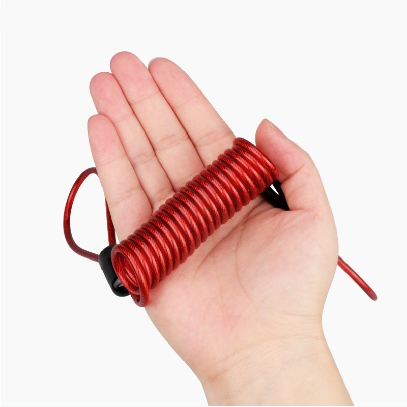 120cm Alarm Rabatt sperren Sicherheit Anti Dieb Motorrad Motorrad Rad Scheiben bremse Alarm chloss & Tasche und Erinnerung Feder kabel