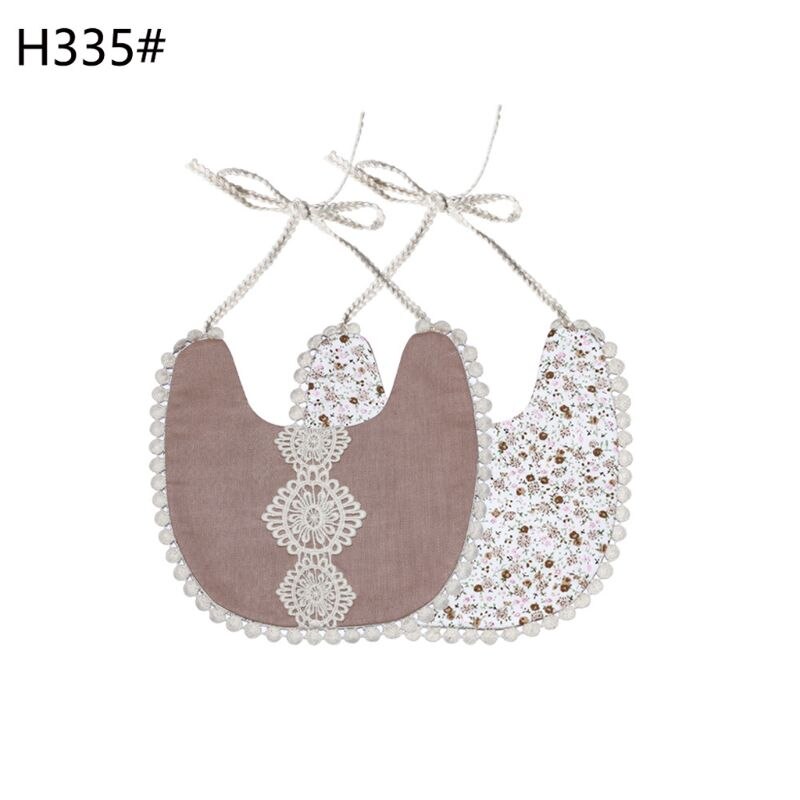 900C Baby Bib Zuigeling Burp Doeken Peuter Katoen Bib Kid Bloemen Handdoek Diner Voeden Dubbeldeks Leuke Meisje Slabbetjes: 335