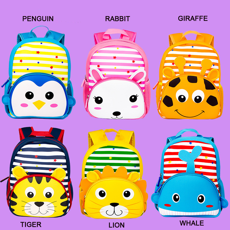 Nieuw Cute Kids Peuter Schooltassen Rugzak Kinderen Kleuterschool Schooltas 3D Cartoon Dier Tas voor Meisjes Jongens mochila infantil