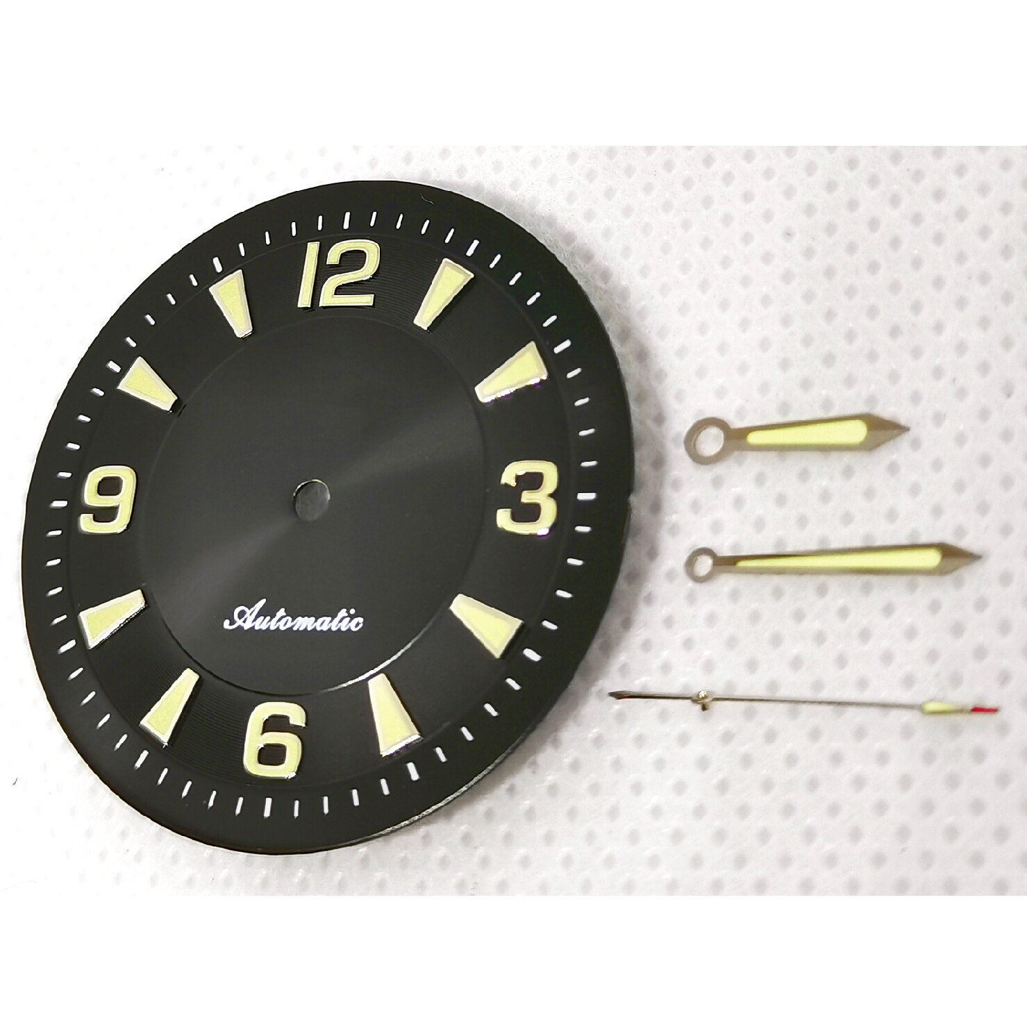 34.5MM green night light dial and hour hand for eta 2824/2892/2839 automatic mechanical movement