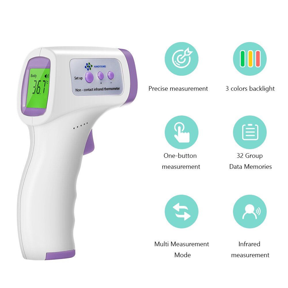 Non-contact IR Infrared Thermometer Adult Digital Thermometer Infrared LCD Forehead Temperature Measurement Household Portable: Type 12