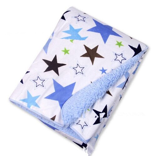 Baby Blanket Fleece Baby Blanket Super Soft Factory Sales baby product swaddle: whitestar