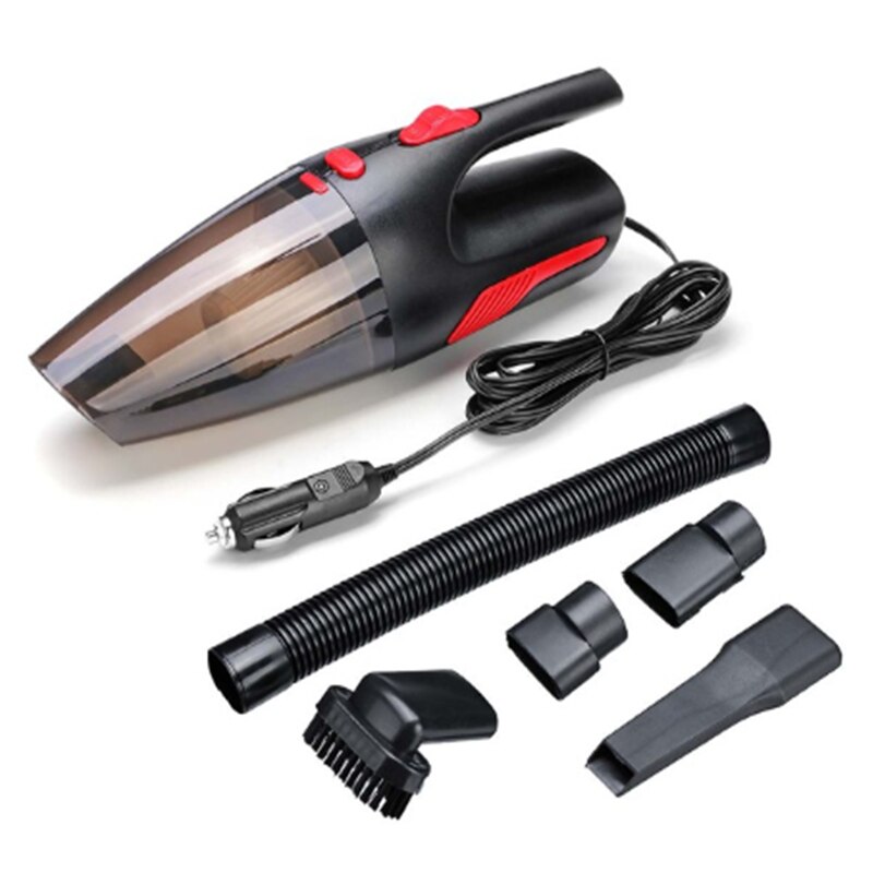 12V 120W Portable HandHeld Car Vacuum Cleaner Wet Dry Cordless Car Plug 5000PA Suction power For Home Car Use: Black Car Plug